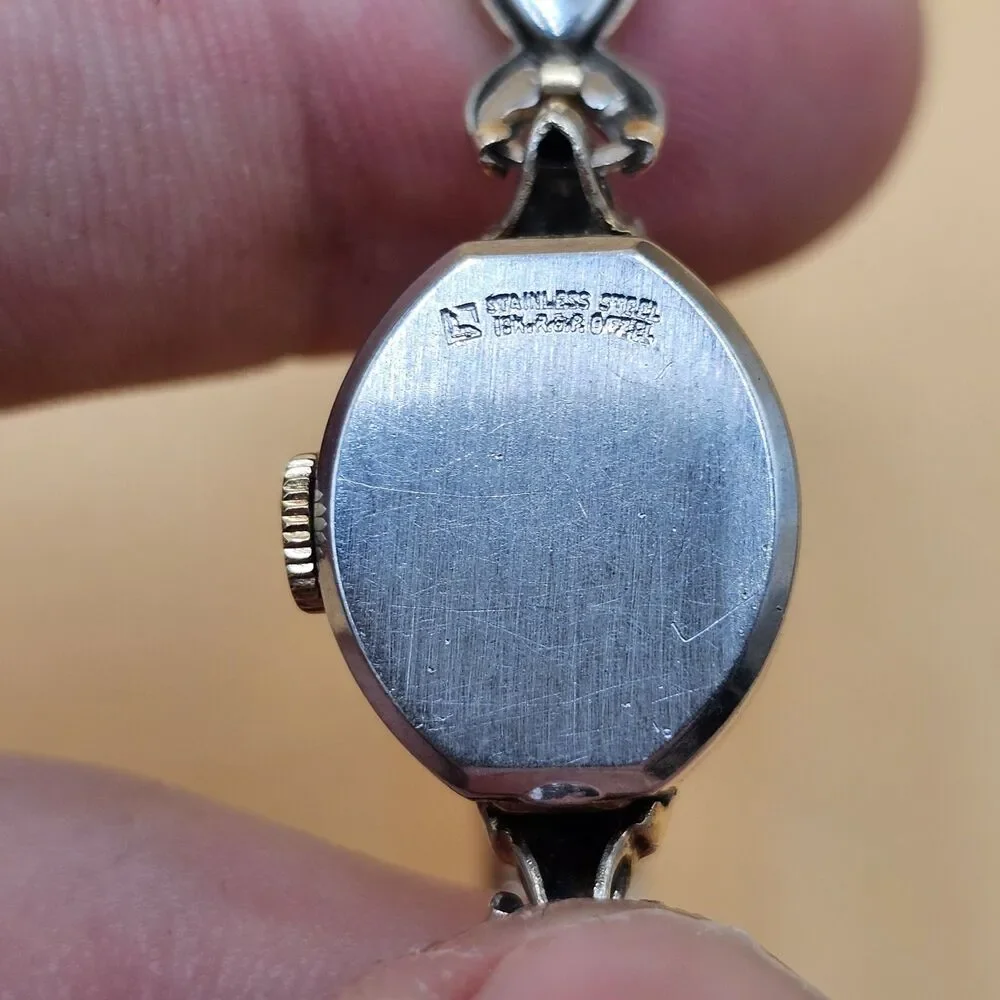 Vintage Benrus Ladies Cocktail Watch 10k RGP Bezel Speidel USA Band Runs Great